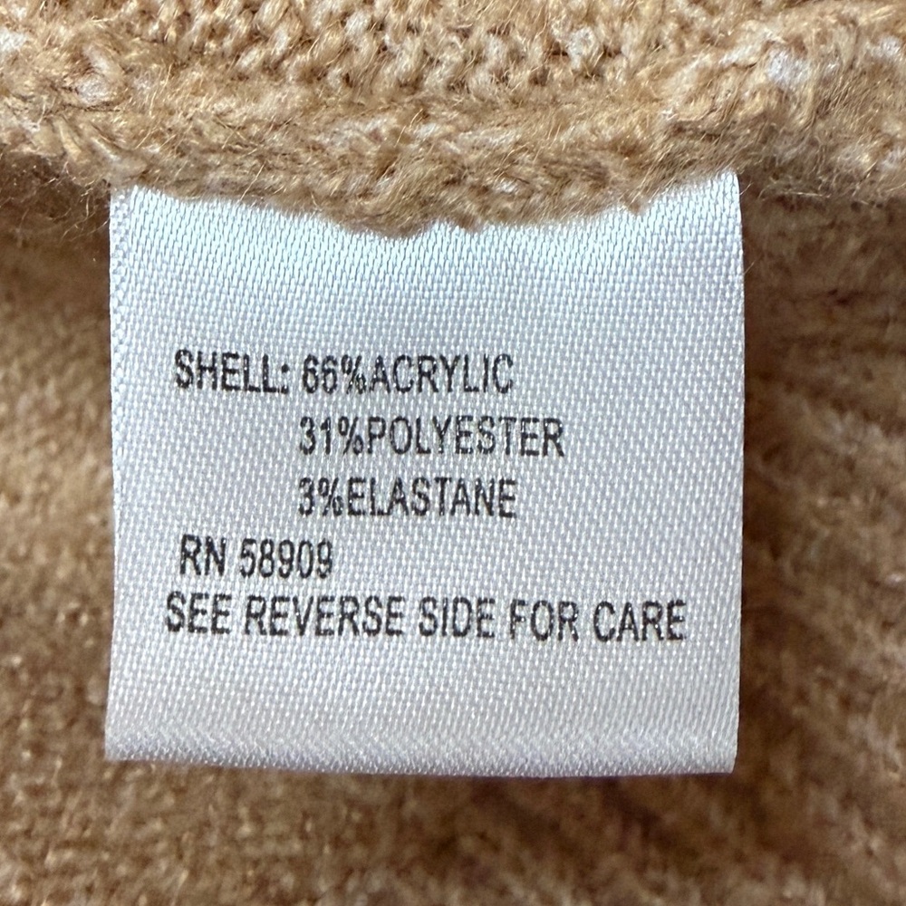Alex Marie | Turtleneck Puff Sleeve Sweater | Camel Brown | Size M - Picture 5 of 10